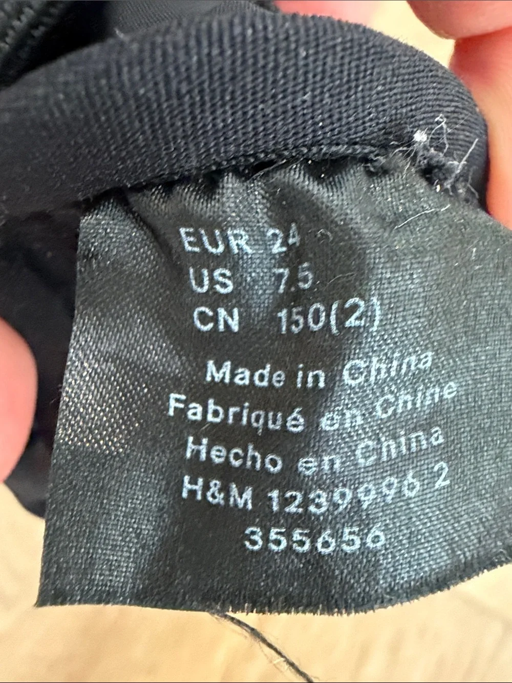 H&M Black Kids Snow Boots with White Trim